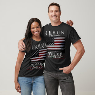 Amerikanische Flagge Jesus ist mein Erretter Trump T-Shirt