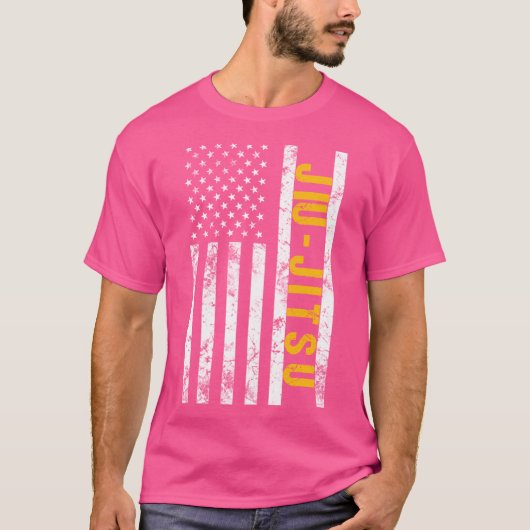 Amerikanische Flagge Jiu Jitsu T-Shirt (Vorderseite)