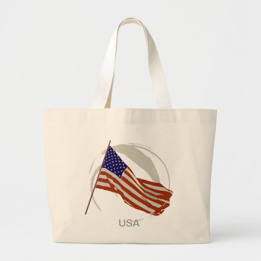 amerikanische Flagge Jumbo Stoffbeutel (Vorne)