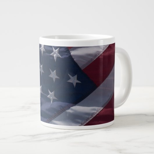 Amerikanische Flagge. Jumbo-Tasse (Vorderseite Rechts)