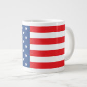 Amerikanische Flagge Jumbo-Tasse (Vorderseite Rechts)