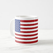 Amerikanische Flagge Kaffeetasse (Vorderseite Links)