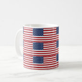 Amerikanische Flagge Kaffeetasse (Vorderseite Links)
