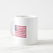 Amerikanische Flagge Kaffeetasse (Vorderseite Links)