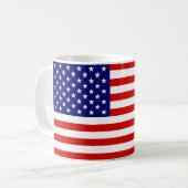 Amerikanische Flagge Kaffeetasse (Vorderseite Links)