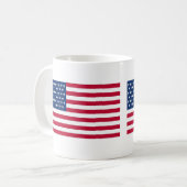 Amerikanische Flagge Kaffeetasse (Vorderseite Links)