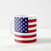 Amerikanische Flagge Kaffeetasse (Vorderseite Links)