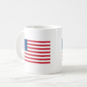 Amerikanische Flagge Kaffeetasse (Vorderseite Links)
