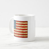 Amerikanische Flagge Kaffeetasse (Vorderseite Links)