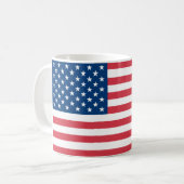 Amerikanische Flagge Kaffeetasse (Vorderseite Links)