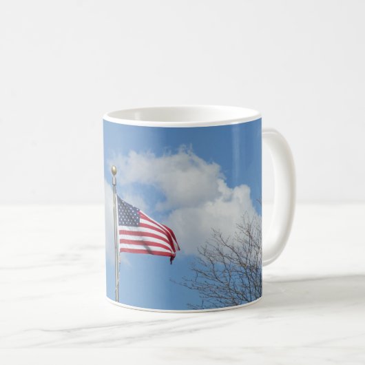 Amerikanische Flagge Kaffeetasse (VorderseiteRechts)