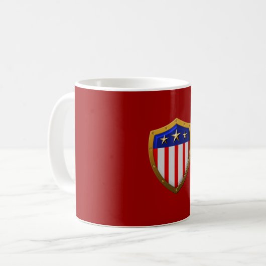 Amerikanische Flagge Kaffeetasse (Vorderseite Links)