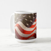 Amerikanische Flagge Kaffeetasse (Vorderseite Links)