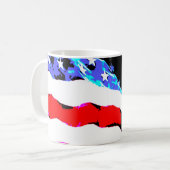 Amerikanische Flagge Kaffeetasse (Vorderseite Links)