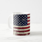 Amerikanische Flagge Kaffeetasse (Vorderseite Links)