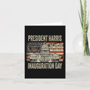 Amerikanische Flagge Kamala Harris Präsident Einwe Karte