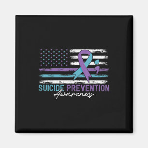 Amerikanische Flagge Kampf gegen Suizidprävention Magnet