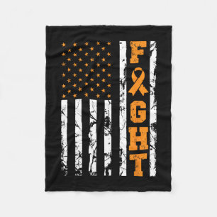 Amerikanische Flagge Kampf Leukämie Kämpfer Bewuss Fleecedecke