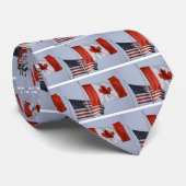AMERIKANISCHE FLAGGE/KANADISCHE FLAGGE KRAWATTE (Gerollt)