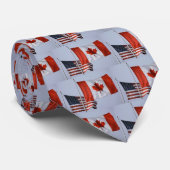 AMERIKANISCHE FLAGGE/KANADISCHE FLAGGE KRAWATTE (Gerollt)