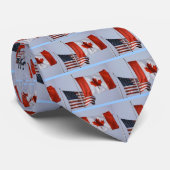 AMERIKANISCHE FLAGGE/KANADISCHE FLAGGE KRAWATTE (Gerollt)