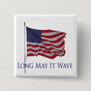 amerikanische Flagge, kann es Knopf lang Button