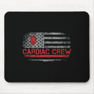 Amerikanische Flagge Kardiale Crew Kardiologie Kra Mousepad