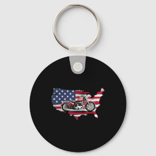 Amerikanische Flagge Karte Mit Clic Patriotisches Schlüsselanhänger
