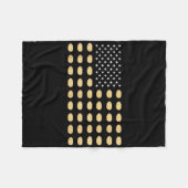 Amerikanische Flagge Kartoffel Essen USA Patriotis Fleecedecke (Vorderseite (Horizontal))