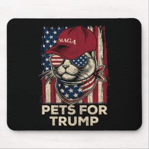 Amerikanische Flagge Katzenleben Problem Trump 202 Mousepad