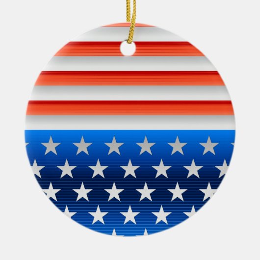 Amerikanische Flagge Keramik Ornament (Vorne)