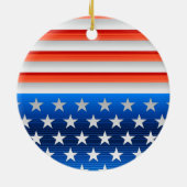 Amerikanische Flagge Keramik Ornament (Hinten)