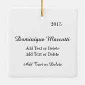 Amerikanische Flagge Keramikornament (Rückseite)