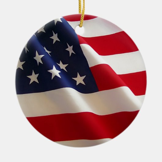 Amerikanische Flagge Keramikornament (Vorne)