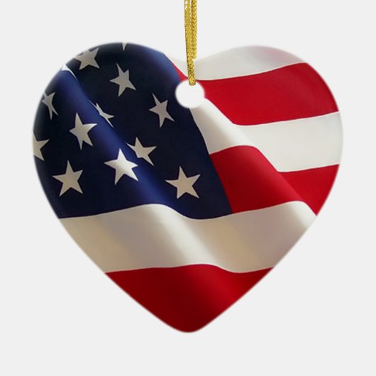Amerikanische Flagge Keramikornament (Vorne)