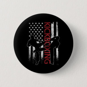 Amerikanische Flagge Kickboxen Bekleidung Us Flagg Button