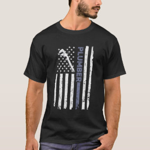 Amerikanische Flagge Klempner Vintage Patriotische T-Shirt