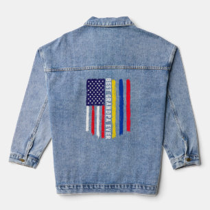 Amerikanische Flagge & Kolumbien Fahne Beste Opa j Jeansjacke