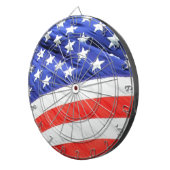 Amerikanische Flagge, können Sie Text- und Dartscheibe (Vorderseite rechts)