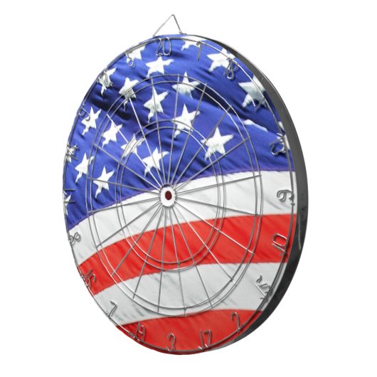 Amerikanische Flagge, können Sie Text- und Dartscheibe (Vorderseite rechts)