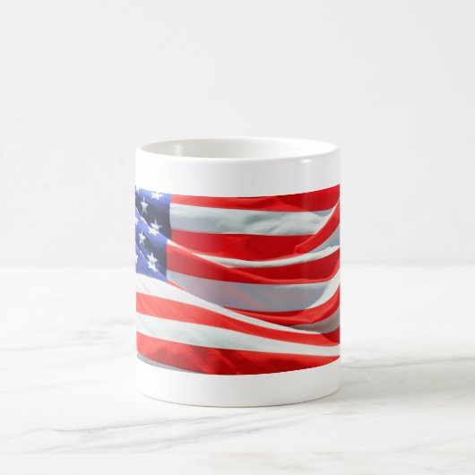 Amerikanische Flagge, können Sie Text- und Kaffeetasse (Mittel)