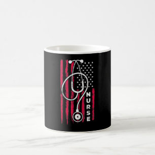 Amerikanische Flagge Krankenschwester 4. Juli Amer Kaffeetasse