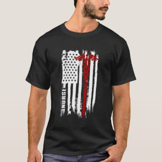 Amerikanische Flagge Krankenschwester in den USA T-Shirt