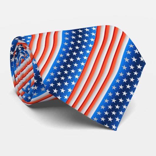 Amerikanische Flagge Krawatte (Gerollt)