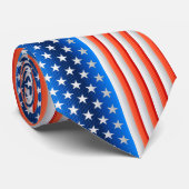 Amerikanische Flagge Krawatte (Gerollt)