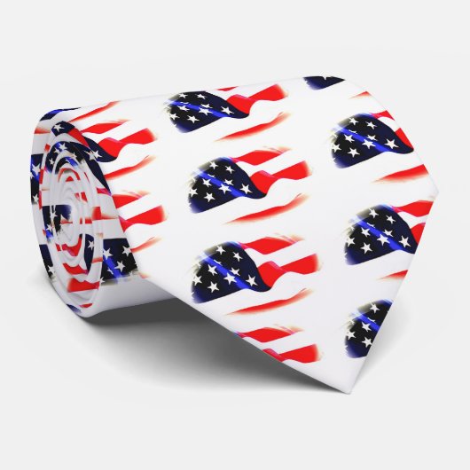 Amerikanische Flagge Krawatte (Gerollt)