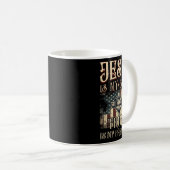 Amerikanische Flagge Kreuz Jesus ist mein Retter T Kaffeetasse (VorderseiteRechts)