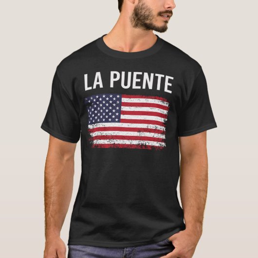 Amerikanische Flagge La Puente T-Shirt (Vorderseite)