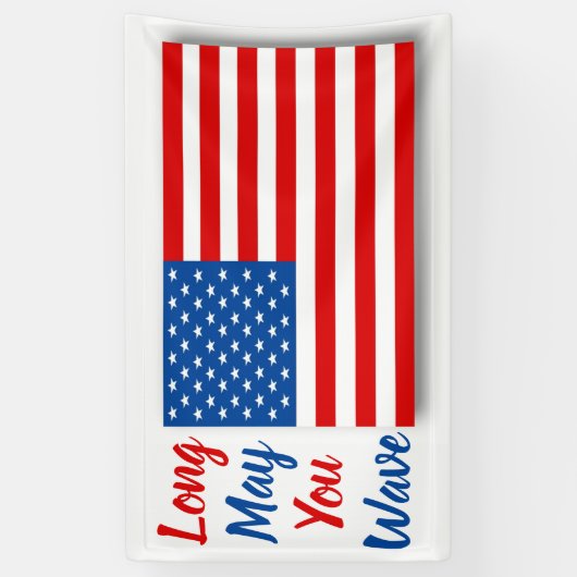 Amerikanische Flagge lange, bis du Personalisiert Banner (Vertikal)