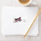 Amerikanische Flagge lange, bis es schwingt Adressaufkleber (Insitu)
